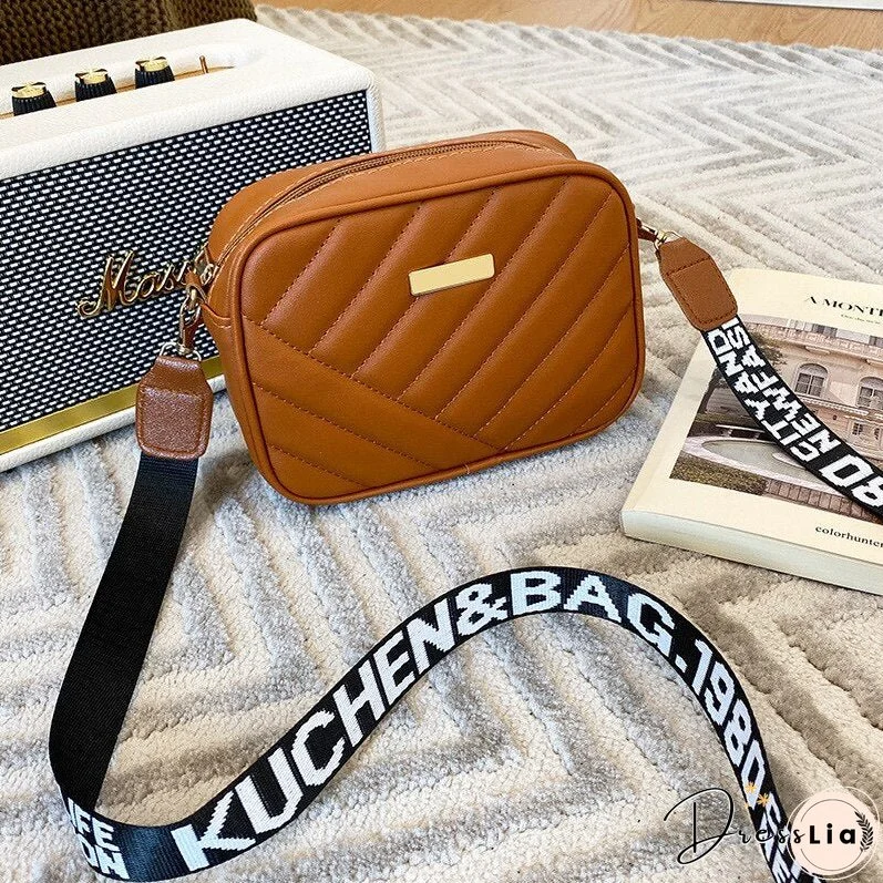 Women's Solid Color Shoulder Bag Messenger Bag