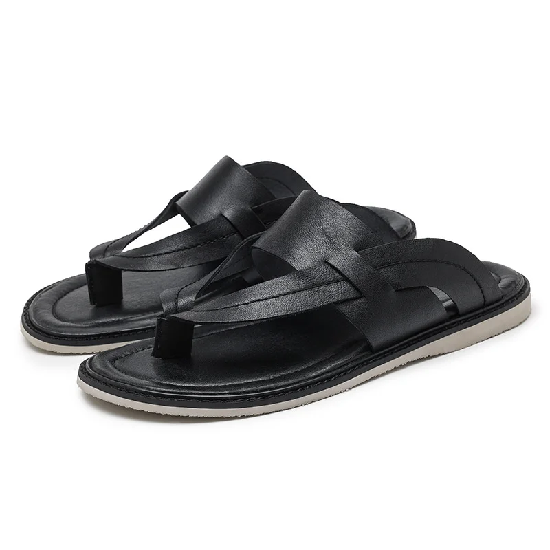 Letclo™ Comfortable Leather Men's Flip-Flops / Sandals letclo Letclo