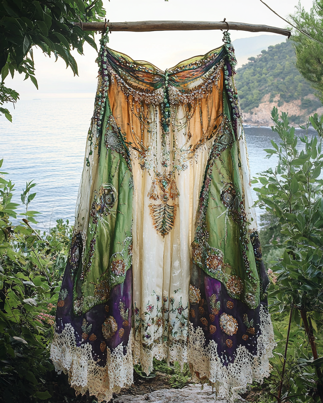 Summer Vacation Ruffle Lace Contrast Skirt