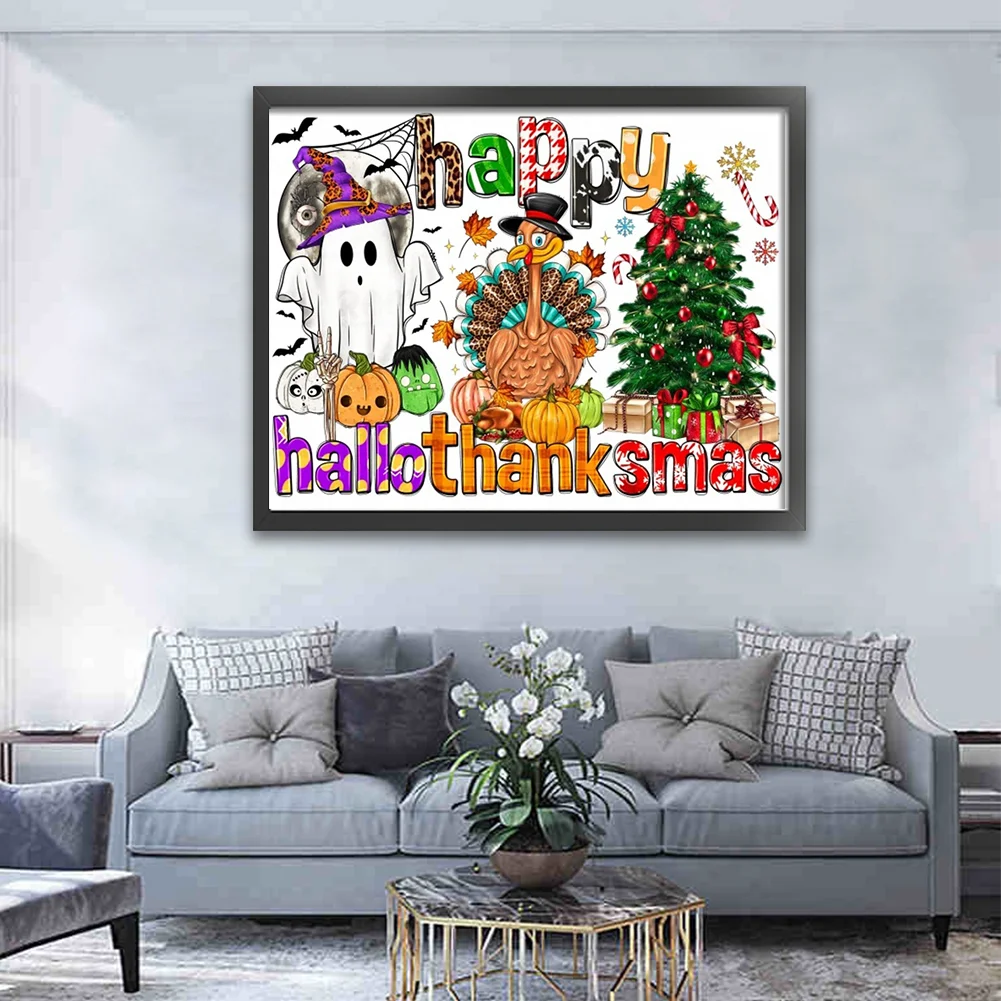 11CT Full Stamped Cross Stitch - Halloween(Canvas|70*55CM)