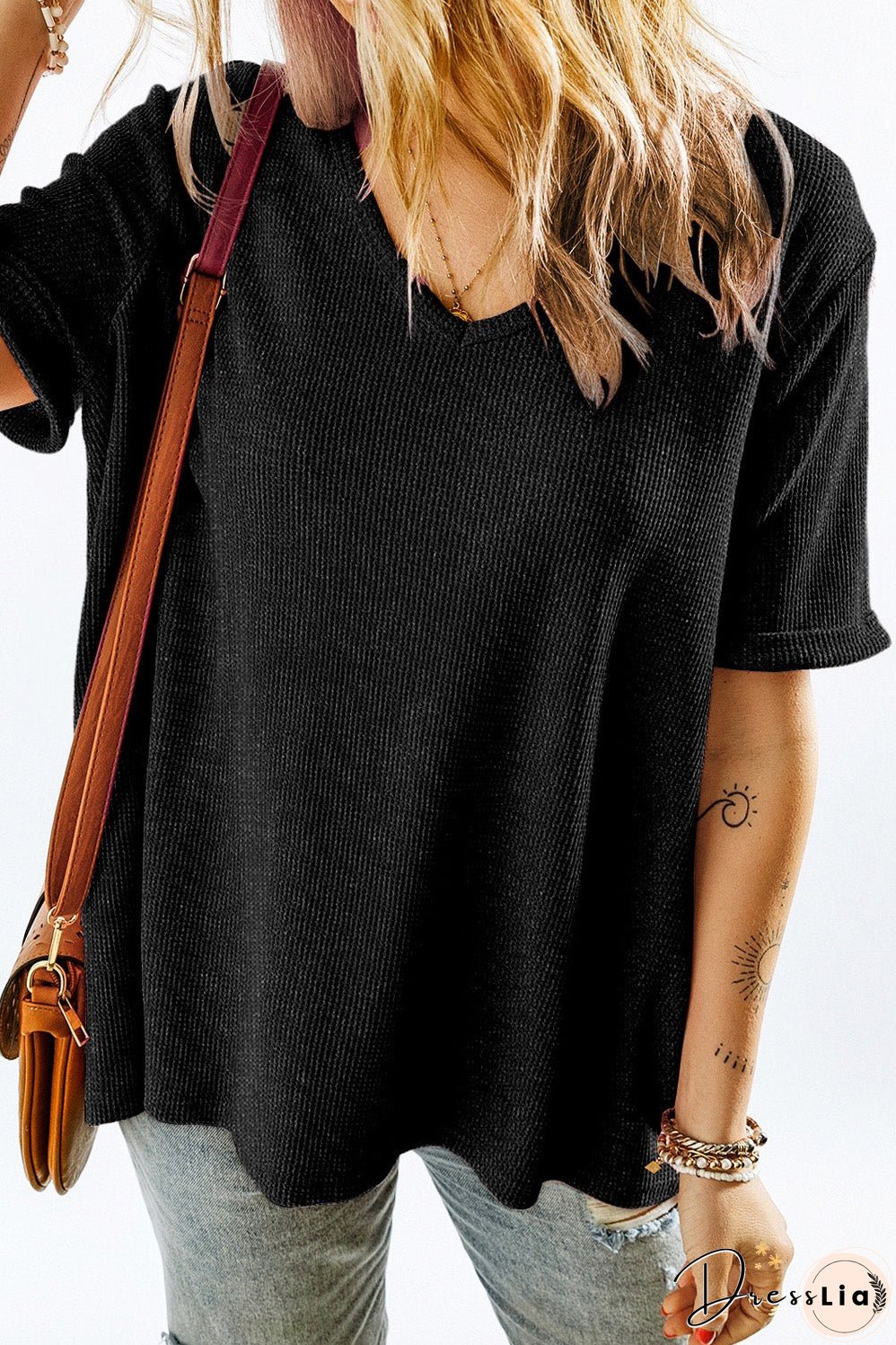 High Low Cuffed Tee