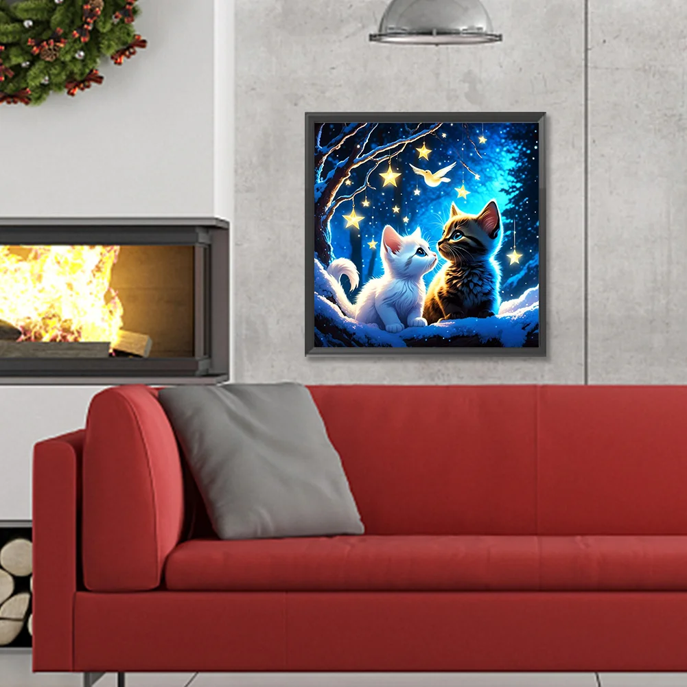 Diamond Painting - Full Round Drill - Cat(Canvas|30*30cm)