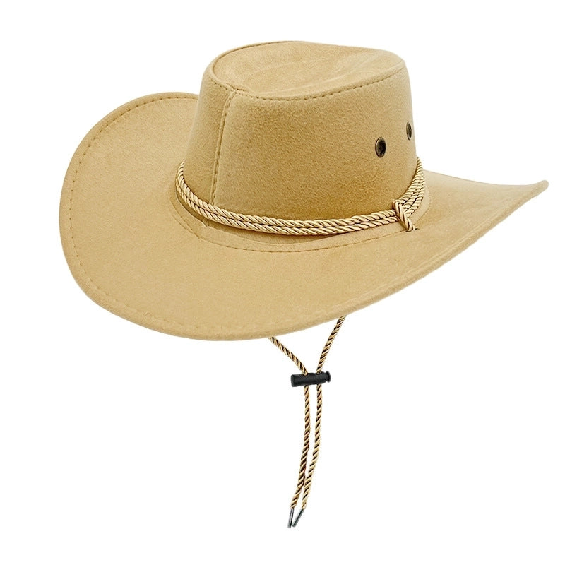 Unisex Retro Solid Color Cowboy Hat