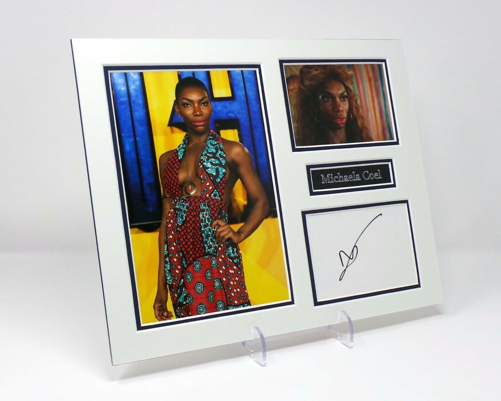 Michaela COEL Signed Mounted Photo Poster painting Display AFTAL COA BAFTA Winning Actress