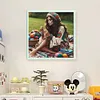 Crochet Girl With Ball Of Yarn-11CT Stamped/Counted Cross Stitch 50*50cm/19.69*19.69in tapestrymarket