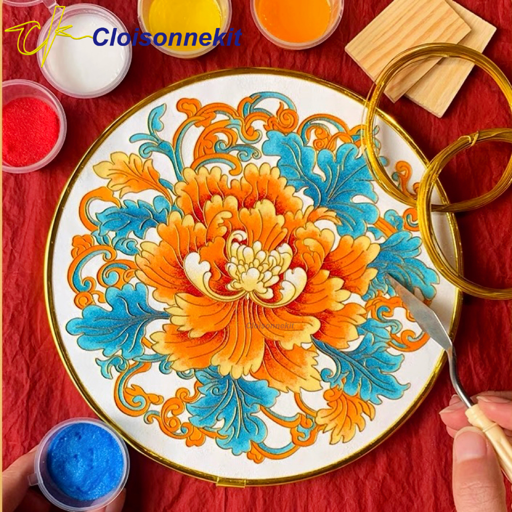 Blooming Chrysanthemum - Cloisonne DIY Painting Kits - Cloisonnekit