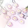 Lovely Painting Pink Flower Butterfly Beads DIY Jewelry Accessories