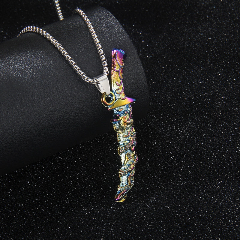 Gothic Cool Style Sword 201 Stainless Steel Zinc Alloy Plating Unisex Pendant Necklace