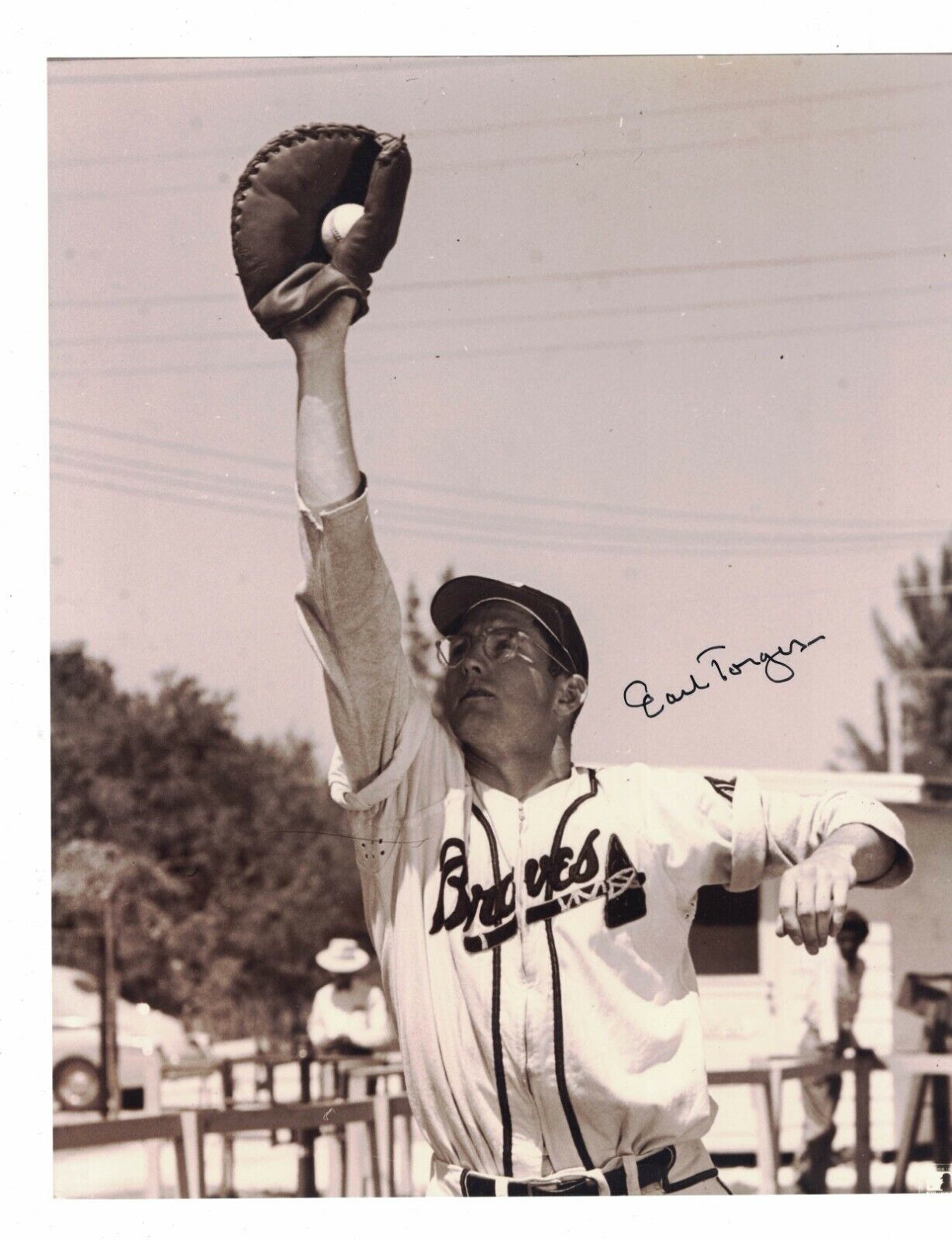 Earl Torgenson Boston Braves Signed 8x10 Baseball Photo Poster painting W/Our COA LML197