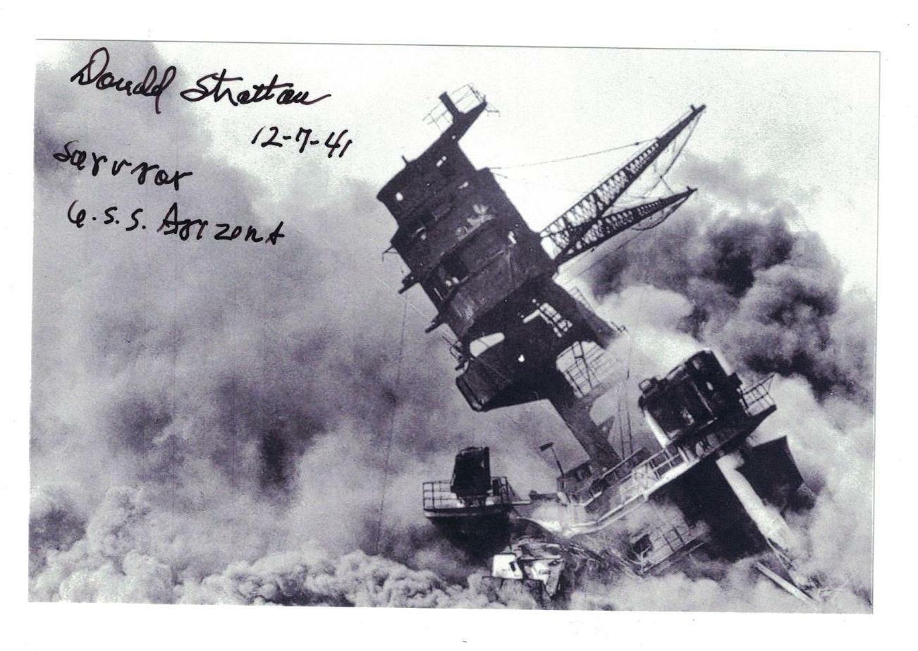 Donald Stratton Signed Autographed 4x6 Photo Poster painting Navy Pearl Harbor Survivor A