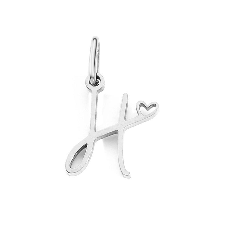 1 Piece Minimalist Letter Stainless Steel Plating Pendant Jewelry Accessories
