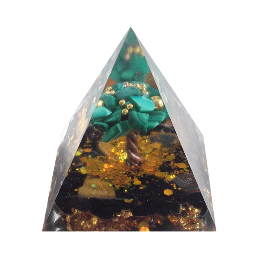 

5cm Natural Orgonite Pyramid Chakra, 501 Original
