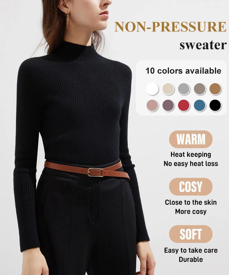 New half-high neck knitted bottoming shirt