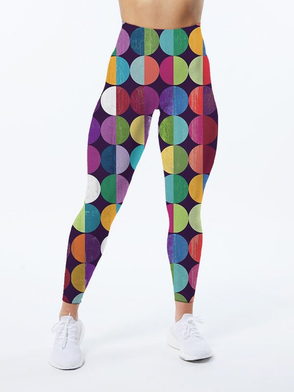 Colorful Circle Pattern Leggings
