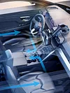 12V/24V Car Cooling Fan USB Suction Cup Windshield Desk Fan 3 Speeds Auto Cooler