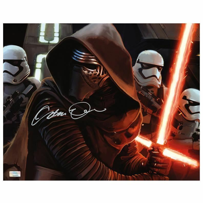 Adam Driver Autographed Star Wars The Force Awakens First Order 16x20 Photo Poster painting