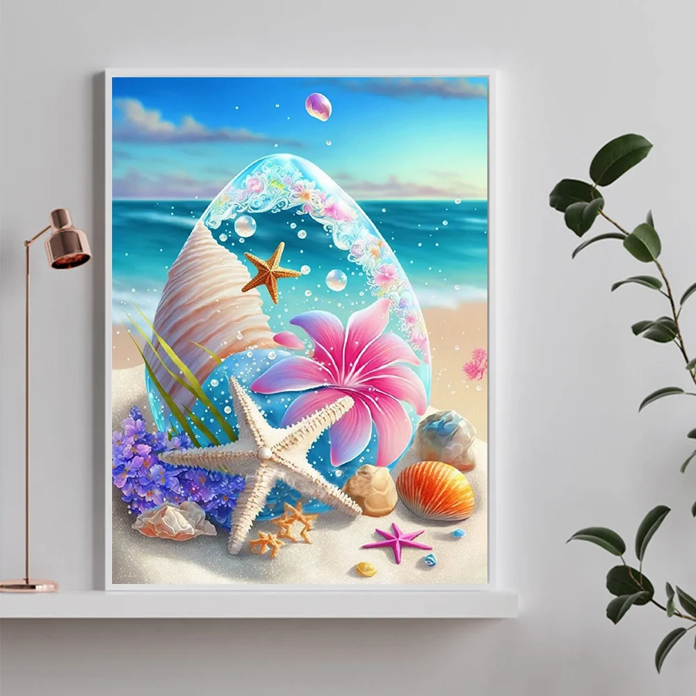 Partial AB Diamond Painting - Full Round Drill - Beach(Canvas|35*45cm)