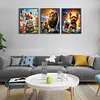 3pcs Diamond Painting -DIY Round Drill Flower Animals