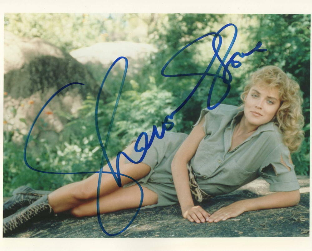 SHARON STONE SIGNED AUTOGRAPH 8X10 Photo Poster painting - YOUNG SEXY CASINO STAR BASIC INSTINCT