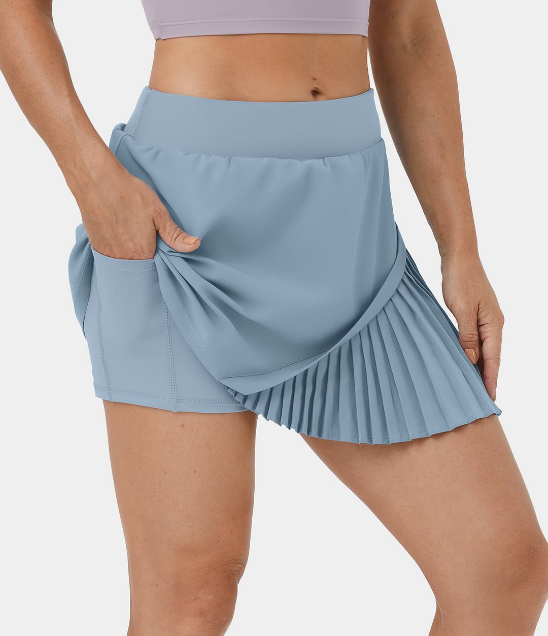 Everyday 2-in-1 Pleated Patchwork Tennis Skirt-Kinetic
