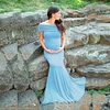 Maternity Summer Elegant Photo Shoot Pregnant Shoulderless Dress