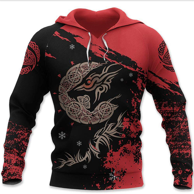 Viking-Inspired Hoodie: A Fusion of Art and Mythology