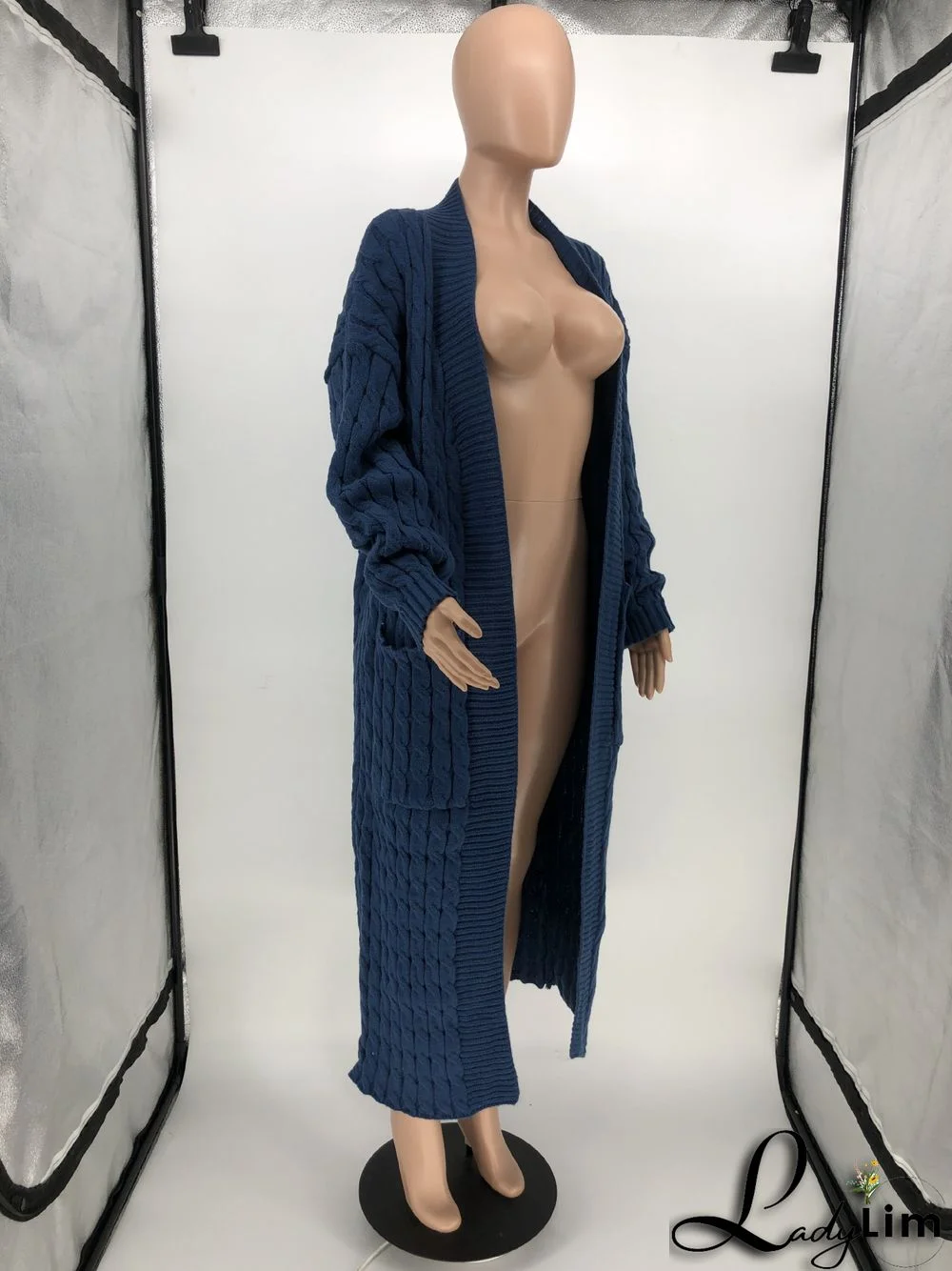 Women Winter Long Sleeve Plush Long Sweater Jacket