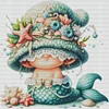 Mermaid Dwarf-14CT Stamped Cross Stitch Egyptian Cotton 60*60cm/23.62*23.62in(Big Size)