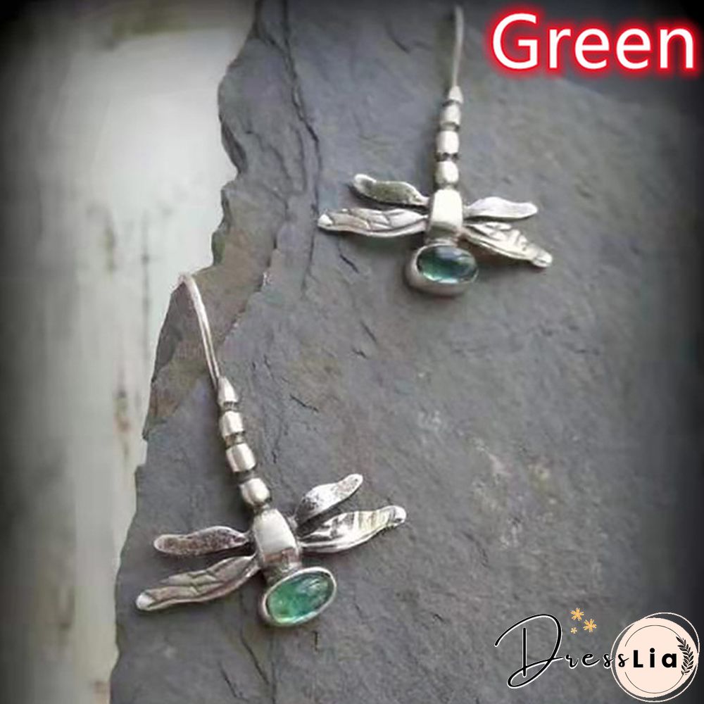 Luxurious Fashion Wedding Jewelry for Women Earring Exquisite Dragonfly 925 Sterling Silver Natural Aquamarine Colors Diamond Earrings Gorgeous Woman Engagement Anniversary Party Accessories Fine Gift