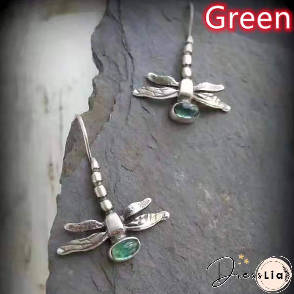 Luxurious Fashion Wedding Jewelry for Women Earring Exquisite Dragonfly 925 Sterling Silver Natural Aquamarine Colors Diamond Earrings Gorgeous Woman Engagement Anniversary Party Accessories Fine Gift