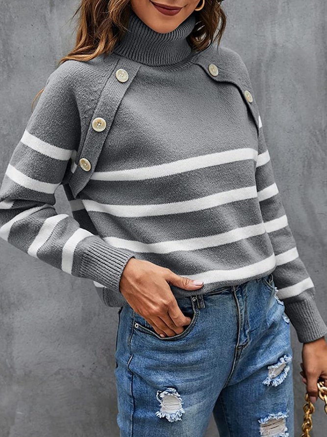 Vacation Striped Regular Fit Sweater S231- Fabulory