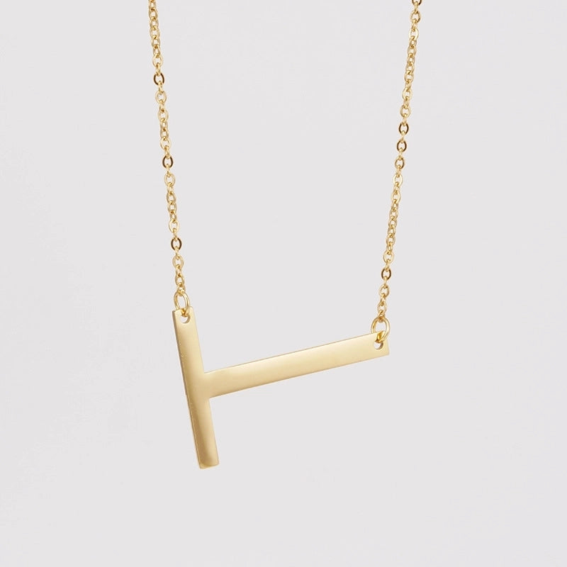 Minimalist Letter Stainless Steel Necklace Plating Stainless Steel Necklaces