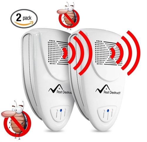 Ultrasonic Cockroach Repeller - PACK of 2 - Get Rid Of Roaches In 48 Hours