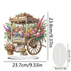 (US Only)2D Flat Print Flower Cart Light DIY Diamond Painting Desktop Decorations