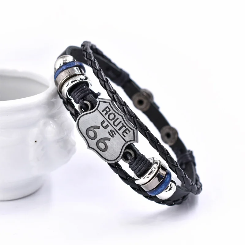 Route 66 Mother's Road Multilayer Leather Hand-inspireuse