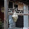 Solar Lantern Outdoor Garden Hanging Light Iron Hollow Design