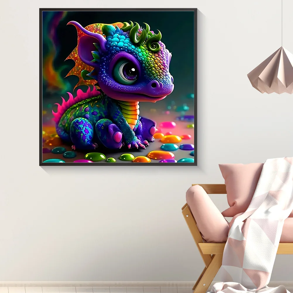 Diamond Painting - Full Round Drill - Dragon(Canvas|30*30cm)
