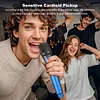 2.4G Wireless Microphone Rechargeable Live Streaming Microphone LED Display Professional Handheld Mic for Singing Karaoke Wedding DJ Party