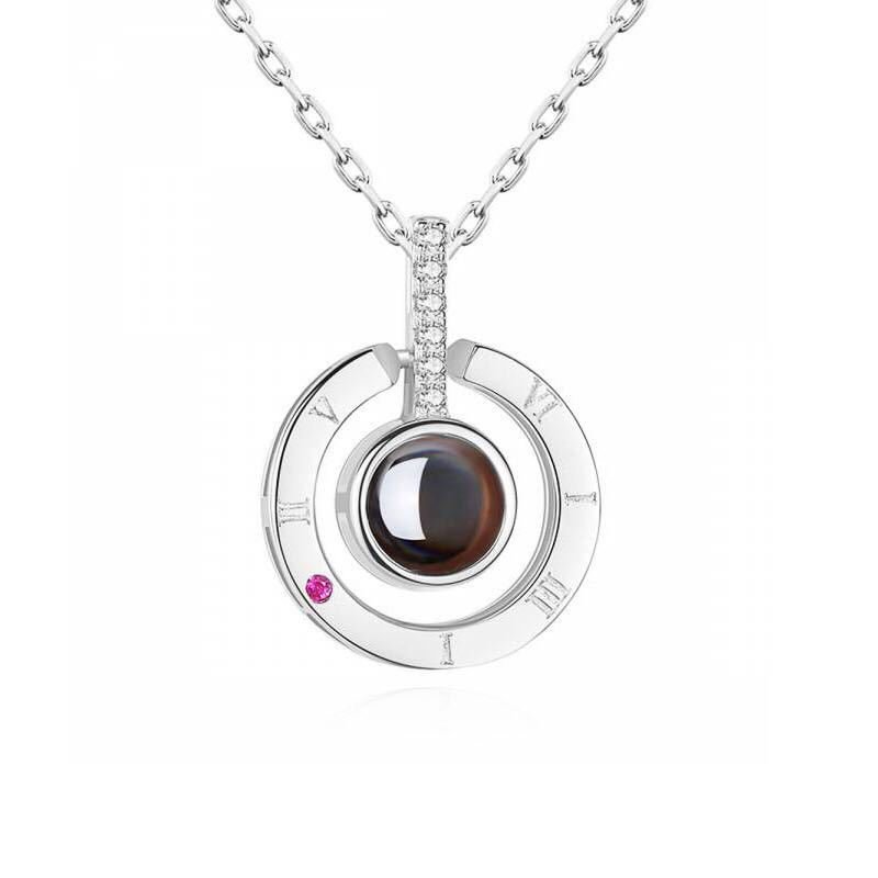 Love memory projection necklace women