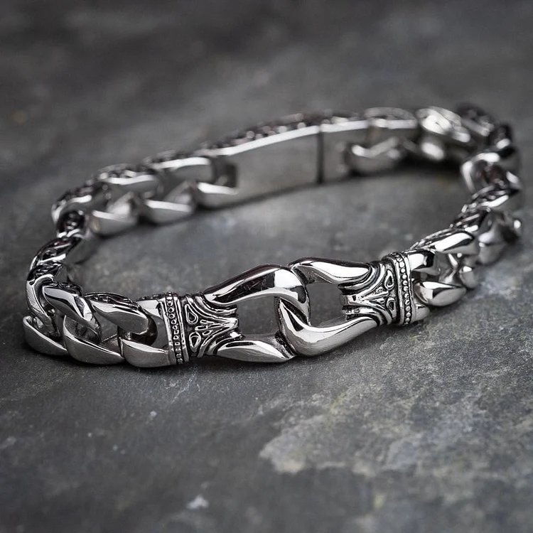 Flash Sale - Coutureaura Retro Totem Celtic Knot Chunky Curb Link Bracelet