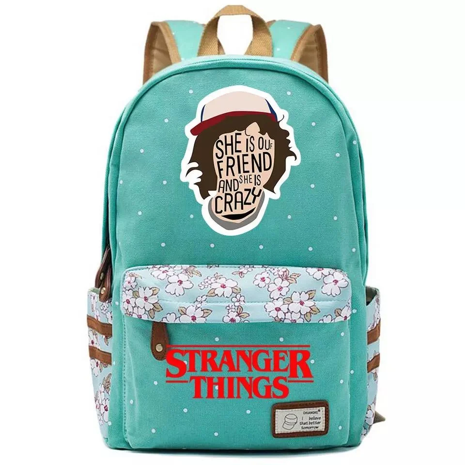 Buzzdaisy Stranger Things Dustin Canvas Travel Backpack School Bag For Girl