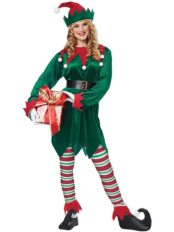 Funny Christmas Elf Couple Costume-elleschic