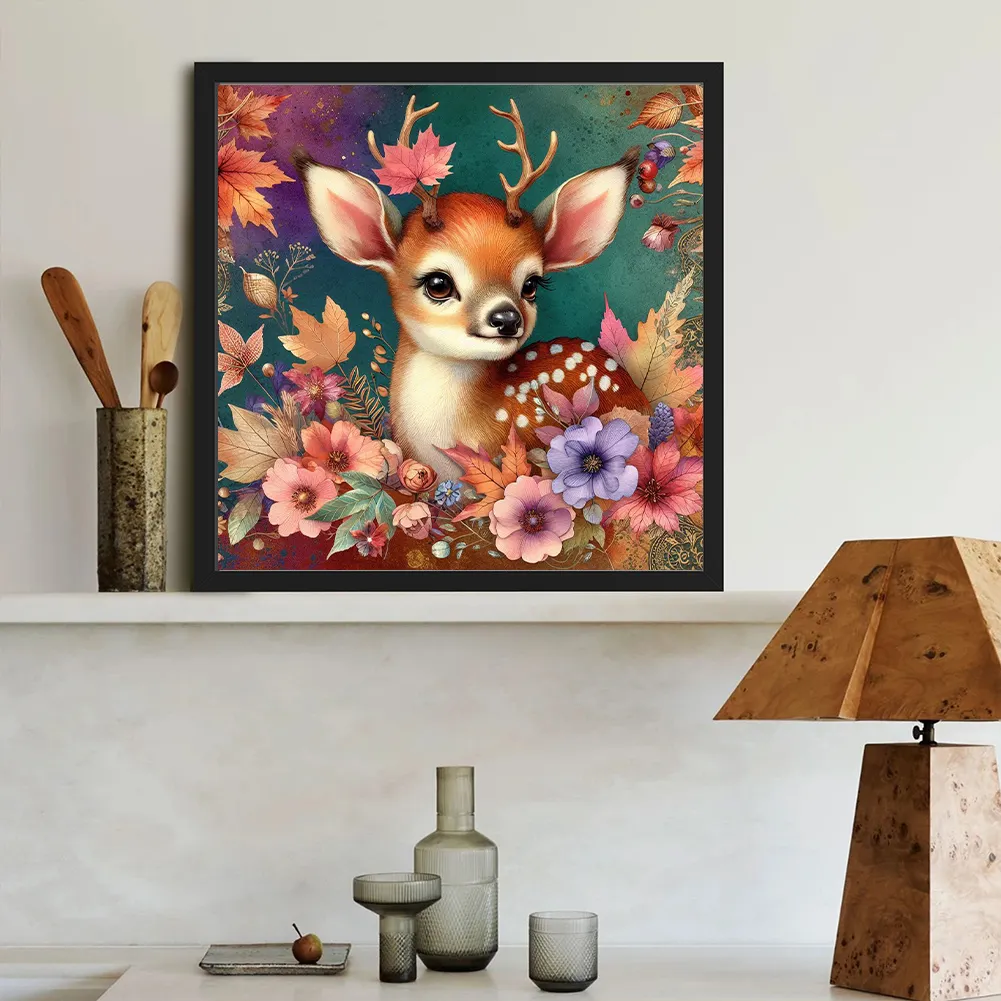 Diamond Painting - Full Round Drill - Autumn Elk(Canvas|40*40cm)