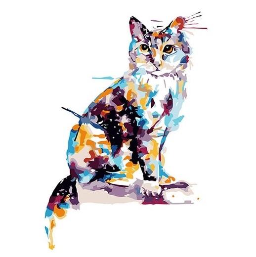 

Colorful Dotted Cat – Paint By Numbers - 40*50CM, 501 Original
