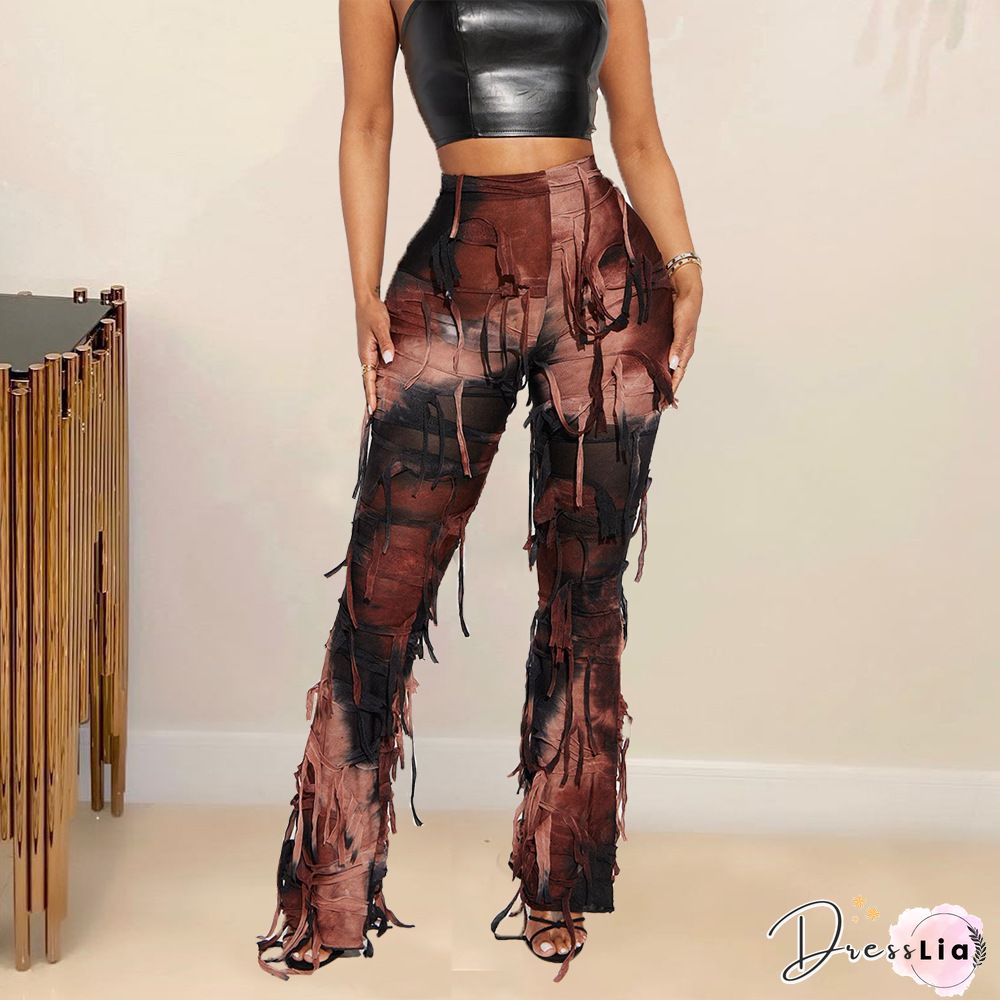 Fringed Casual Pants