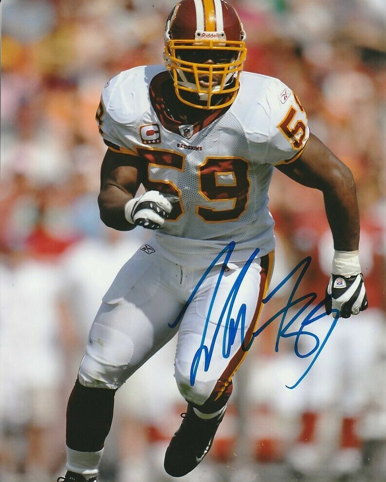 London Fletcher Autographed Signed 8x10 Photo Poster painting ( Redskins ) REPRINT