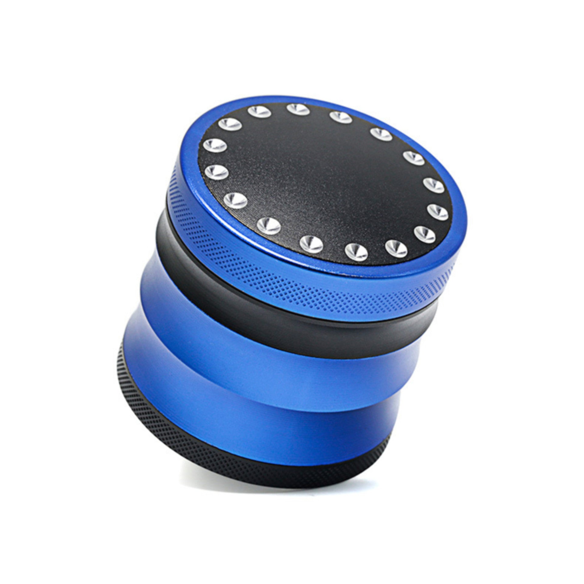 63MM Aluminum Alloy Four-layer Dot Concave Grinder-Blue