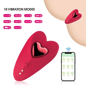 Heart-Shaped App-Controlled Panty Vibrator with Remote Female private toys