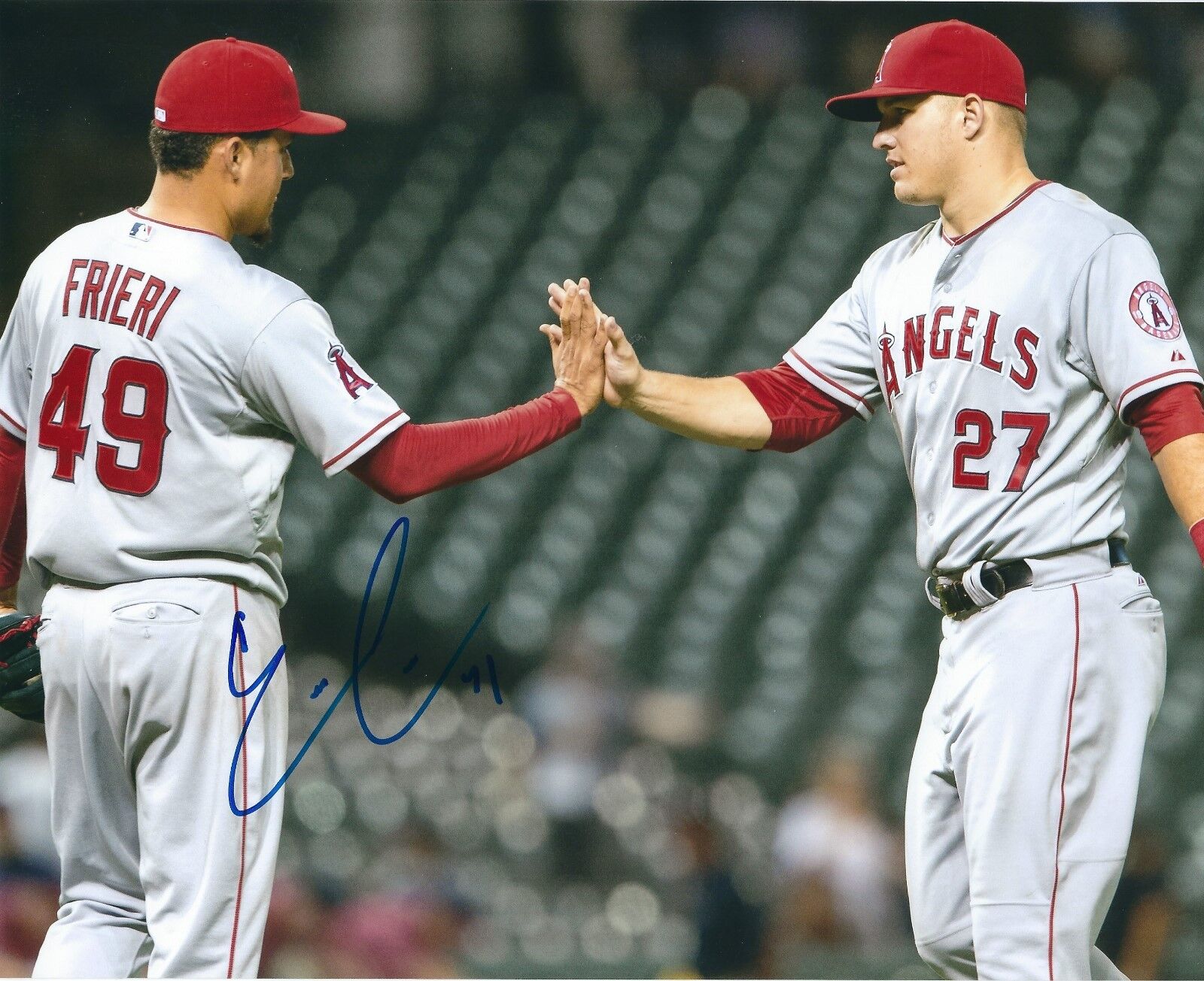 Signed 8x10 ERNESTO FRIERI Los Angeles Angels Autographed Photo Poster painting - COA