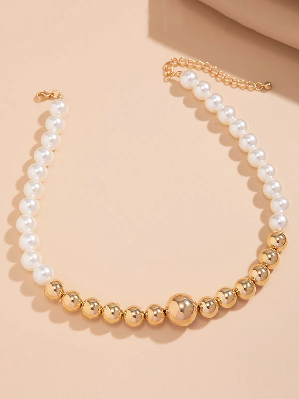 Beaded Contrast Color Dainty Necklace Necklaces Accessories